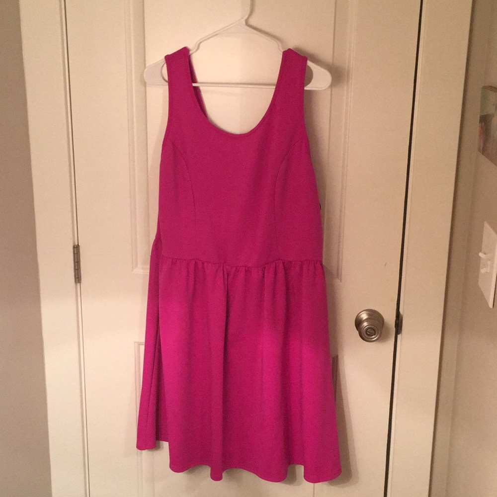 Hot pink skater dress!